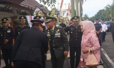 Dandim 0601/Pandeglang Hadiri HUT Ke 79 Bhayangkara di Alun-alun Pandeglang