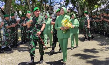 Kunker Di Kodim 0601/Pandeglang Pangdam berpesan “Prajurit Kodim 0601/Pandeglang Pantang menyerah tetap semangat, selalu gembira dalam tugas”
