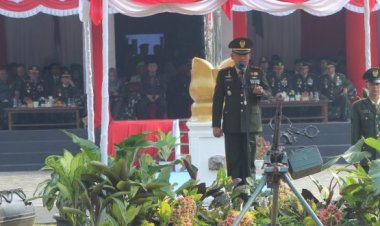 Upacara HUT Ke-78 TNI, Dandim 0601/Pandeglang Bacakan Amanat Panglima TNI