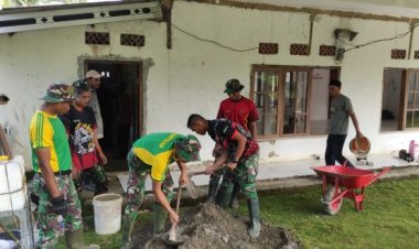 Sasaran Tambahan TMMD Ke 117 Kodim 0601/Pandeglang Lakukan Renovasi Mesjid