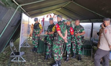 Tim Wasev Mabes TNI-AD Meninjau Lokasi Program TMMD ke -113 di Kecamatan Patia.