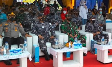 Dandim 0601/Pandeglang, Hadiri Kegiatan Serbuan Vaksin Maritim TNI AL