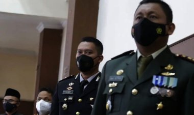 Dandim 0601/Pandeglang Ikuti Pidato Kenegaraan Secara Virtual Bersama Forkopimda