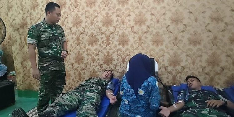 Kodim 0601/Pandeglang, Lakukan Aksi Donor Darah Dalam Rangka HUT Ke-78 Persit KCK