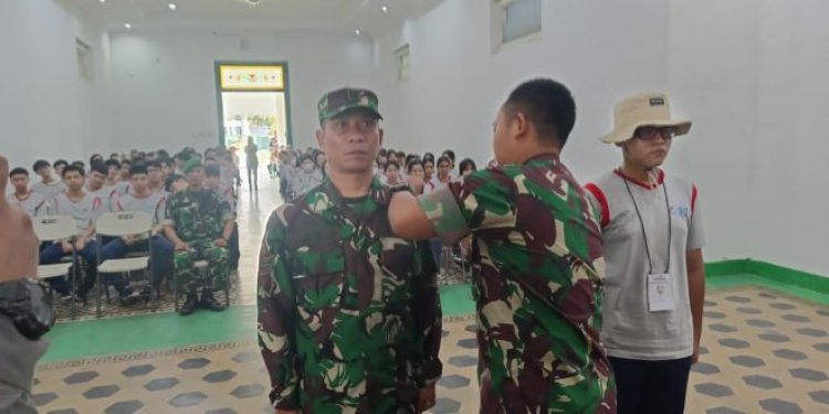 Dandim 0601/Pandeglang Secara Resmi Buka Kegiatan Latihan Dasar Kepemimpinan Siswa (LDKS) Global Internasiona School