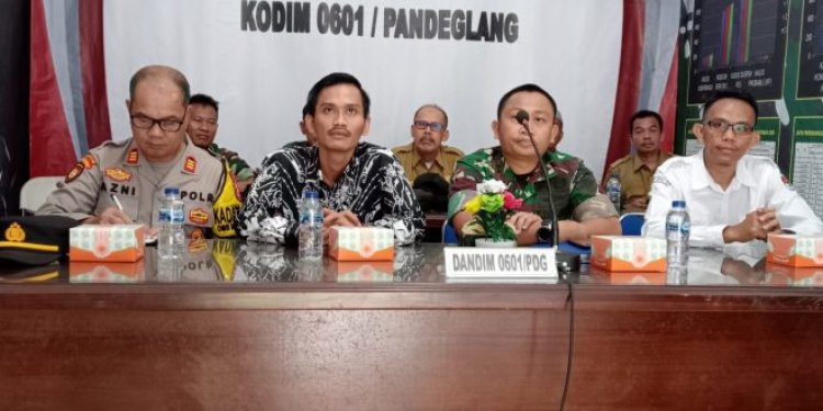Secara Virtual, Dandim 0601/Pandeglang Ikuti Deklarasi Pemilu Damai 2024 yang Dipimpin KSAD