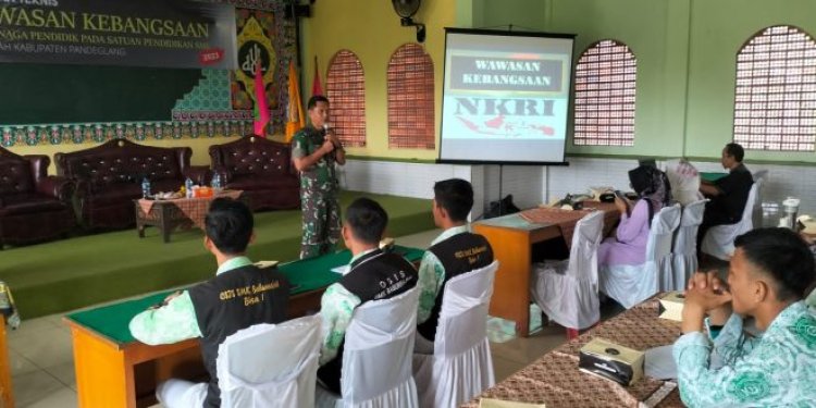 Danramil Berikan Materi Wawasan Kebangsaan Kepada Peserta Bimbingan Teknis, Guru SMA, SMK Dan SKh Kabupaten Pandeglang