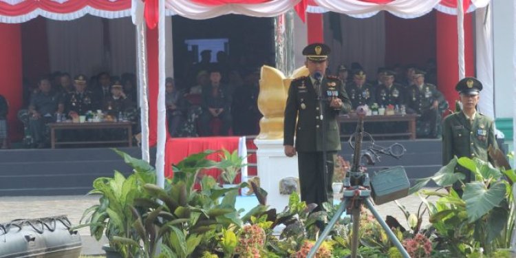 Upacara HUT Ke-78 TNI, Dandim 0601/Pandeglang Bacakan Amanat Panglima TNI