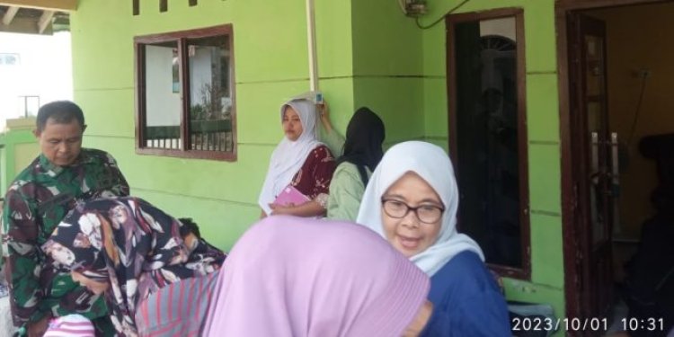 Pelda Gatot Rukminto Dampingi Kegiatan Survey Pengambilan Data Antropometri Di Posyandu
