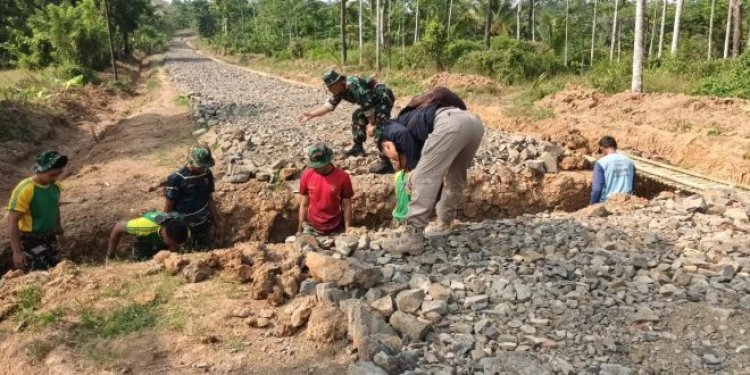 Hari ke 13 TMMD Kodim 0601/Pandeglang Difokuskan Pada Pemasangan Gorong-gorong