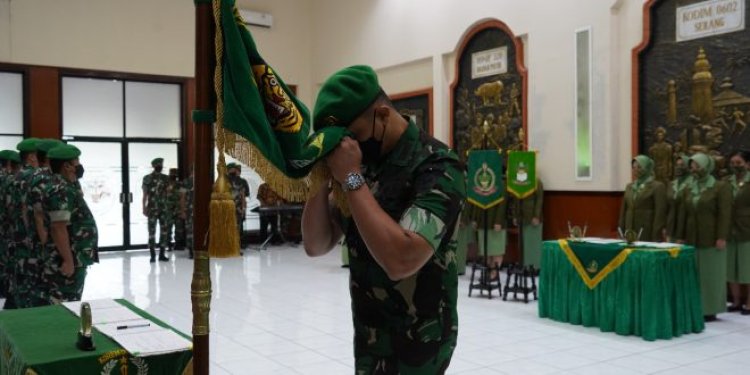 Danrem 064/MY, Pimpin Upacara Sertijab Dandim 0601/Pdg dan Dandim 0623/Cilegon