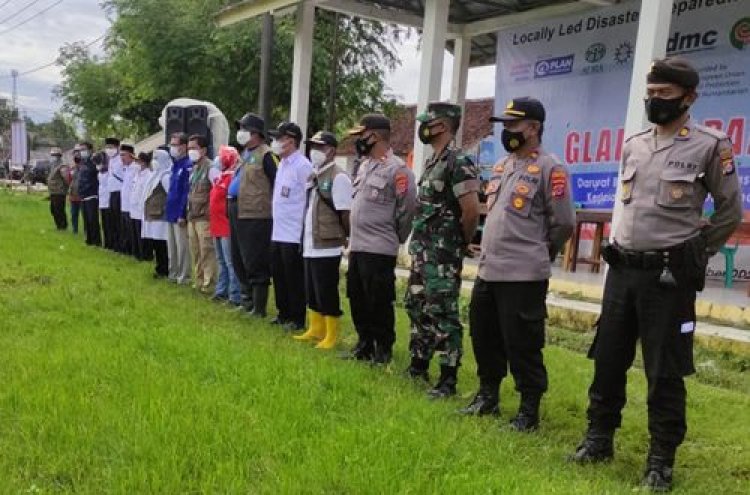 Kapten Inf Tata Mewakili Dandim Hadiri Kegiatan Gladi Lapangan Simulasi Bencana Alam Banjir