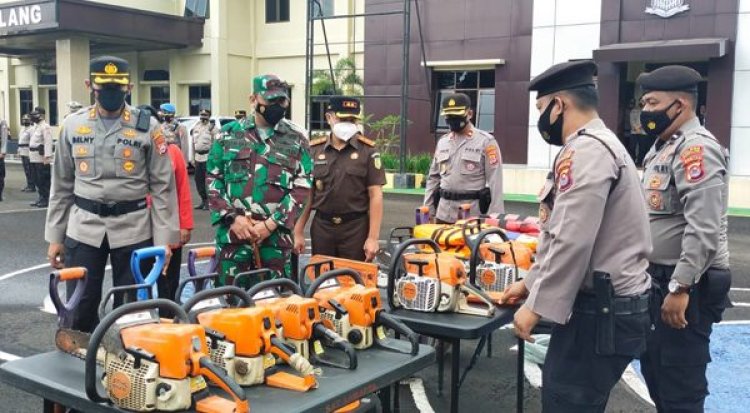 Dandim 0601/Pandeglang Hadiri Apel Gelar Pasukan Kesiapsiagaan Bencana