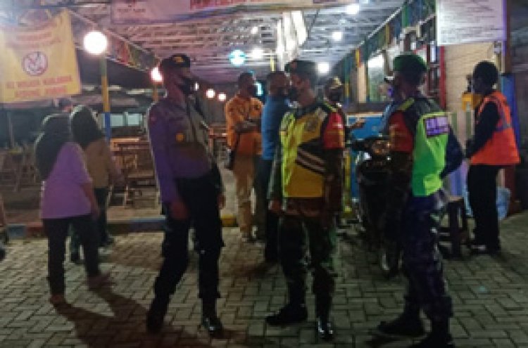 Pemberlakuan Pembatasan Kegiatan Masyarakat (PPKM) Kodim 0601/ Pandeglang Laksanakan Patroli Gabungan