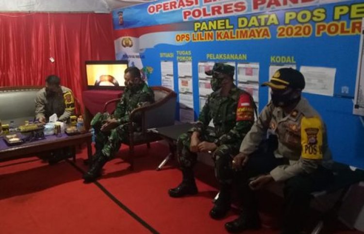 Pastikan Kesiapan Personil Dandim 0601/ Pandeglang Bersama Kapolres Patroli Kunjungi Pos Pengamanan