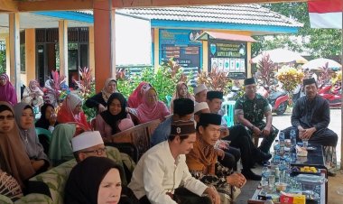 Babinsa Koramil 0111/Pagelaran Hadiri Peringatan Maulid Nabi Muhammad SAW 1447 H dan Santunan Anak Yatim di Desa Margagiri