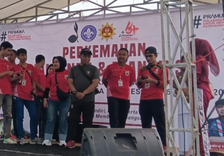 Koramil 0111/Pagelaran Meriahkan Jalan Sehat HUT ke-80 RI. Amankan Jalannya Kegiatan