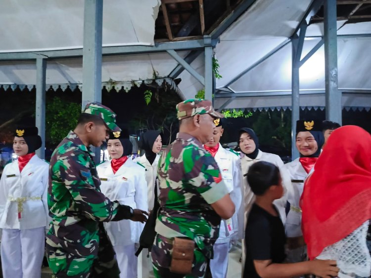 Sertu Yanto Wakili Danramil 0106/Menes Kodim 0601/Pandeglang, Hadiri Pengukuhan Paskibra di Kecamatan Menes Pandeglang
