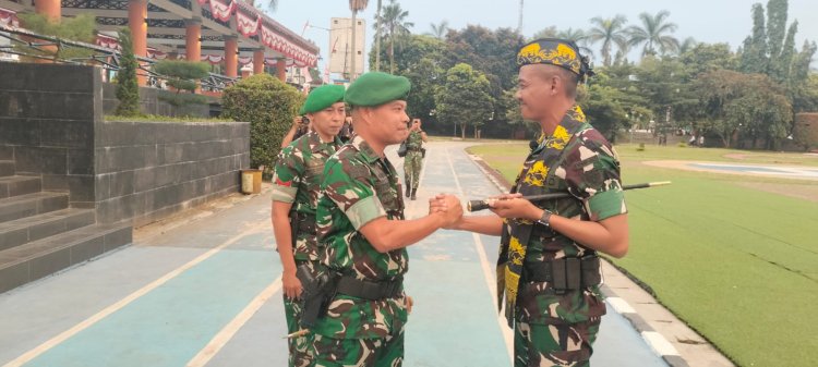 Kodim 0601/Pandeglang & Forkopimda, Sambut Kedatangan Yon TP 842/Badak Sakti Di Alun-alun Pandeglang