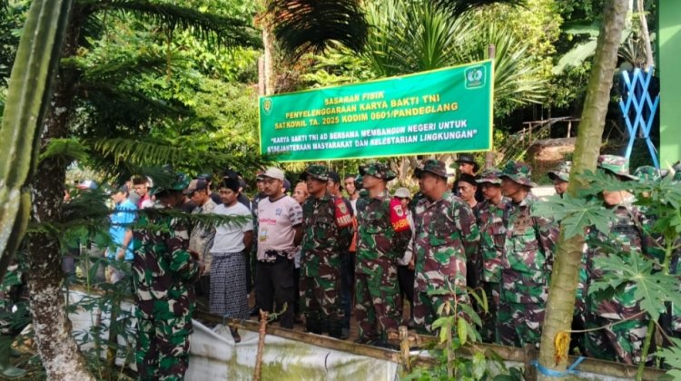 Kodim 0601/Pandeglang Gelar Program Karya Bakti di Kecamatan Majasari Pandeglang
