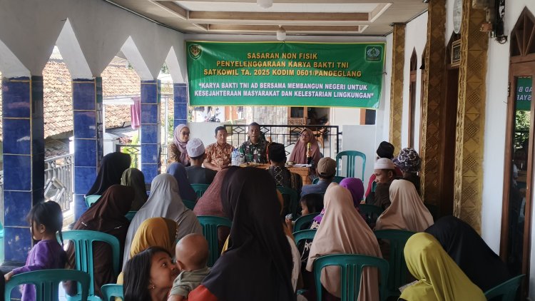 Kodim 0601/Pandeglang Gandeng Dinas Lingkungan Hidup Berikan Penyuluhan Pada Program Karbak 2025