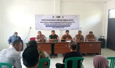 Danramil 0108/Bojong Kapten Arm Siswoyo Hadiri Musyawarah Antar Desa (MAD) Program PISEW Tahun 2025 di Kecamatan Bojong