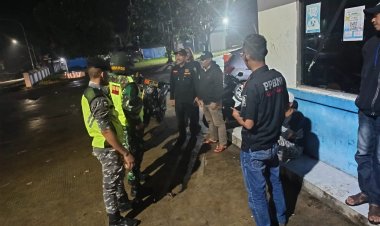 Patroli Bersama Koramil 0111/Pagelaran Kodim 0601/Pandeglang dan Komponen Masyarakat Tingkatkan Keamanan di Wilayah