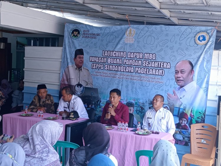 Mewakili Dandim, Danramil 0111/Pagelaran Hadiri Launching Satuan Pelayanan Pemenuhan Gizi (SPPG) di Kecamatan Pagelaran