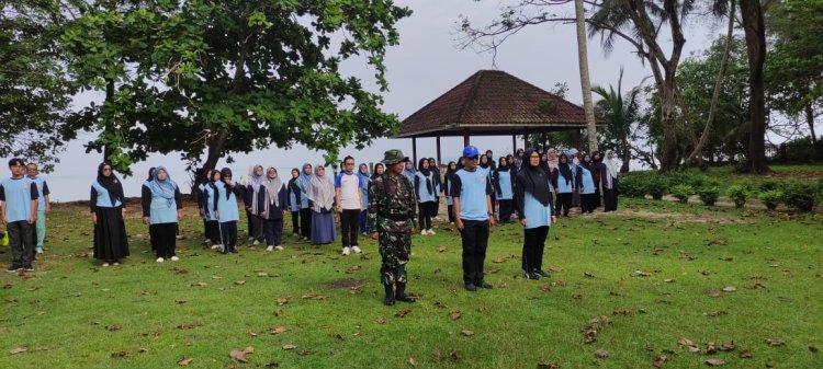 Koramil 0111/Pagelaran Bersama Kormin Disdikpora Kecamatan Pagelaran Gelar Kegiatan Kedisiplinan dan Kekompakan Bagi Guru Gugus Kartini