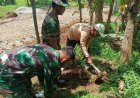 Satgas TMMD ke-126 Laksanakan Lanjutan Penanaman Pohon Jambu, Sirsak, dan Albasiah di Hari ke-21