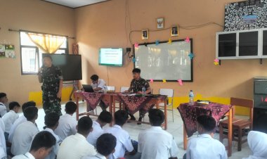 Komandan Kodim 0601/Pandeglang Afri Swandi Ritonga, S.I.P. Gelar Sosialisasi KKRI dan Wawasan Kebangsaan di SMKN 11 Pandeglang