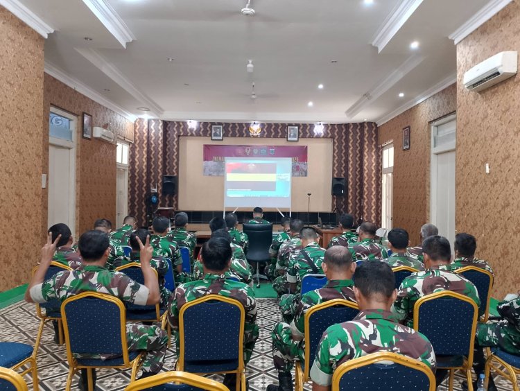 Komandan Kodim 0601/Pandeglang Bersama Babinsa Ikuti Zoom Meeting Arahan Bapak Wakil Panglima TNI Tentang Pembangunan Koperasi Desa Merah Putih