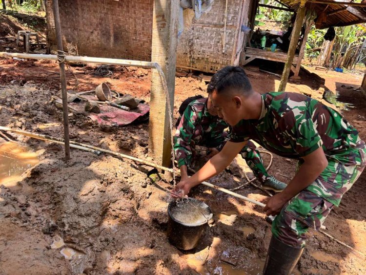 Satgas TMMD ke-126 Lanjutkan Pengeboran Sumur Titik ke- 3, Progres Capai 90%