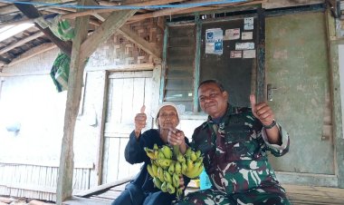 Anggota Satgas TMMD ke-126 Terima Ucapan Terima Kasih dari Warga Desa Cikeuntrung