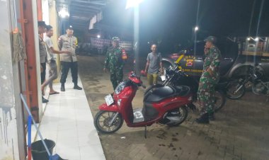 Patroli Gabungan Babinsa Koramil 0116/Cikeusik Bersama Polsek dan Satpol PP Kecamatan Cikeusik