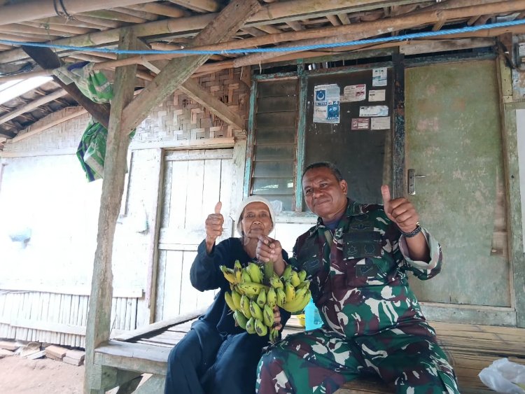 Anggota Satgas TMMD ke-126 Terima Ucapan Terima Kasih dari Warga Desa Cikeuntrung