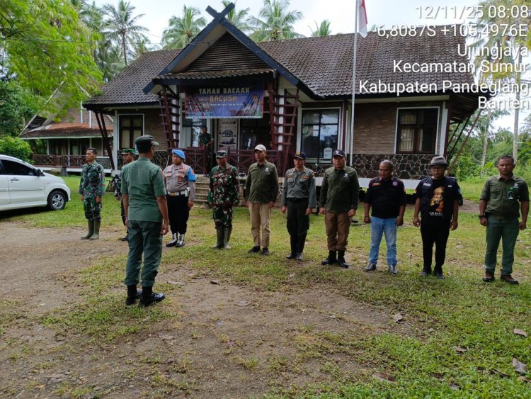 Kodim 0601/Pandeglang Laksanakan Patroli dan Pengamanan di Kawasan Konservasi Badak Taman Nasional Ujung Kulon (TNUK)