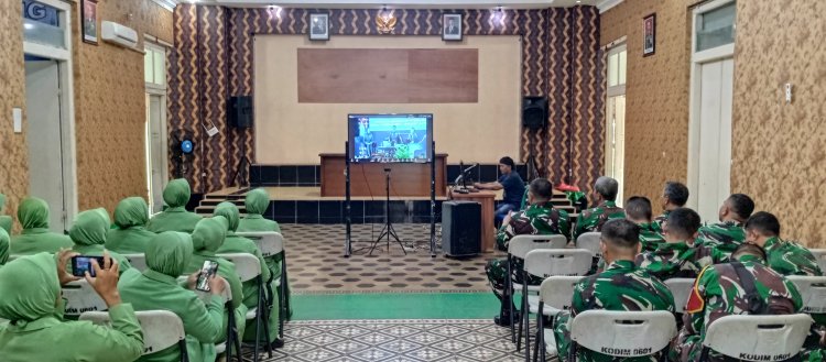 Kodim 0601/Pandeglang – Tatap Muka Anggota Kodim dan Persit KCK Cabang XXXIII Dim 0601 Pandeglang pada Kegiatan Talk Show Pembinaan Mental (Disbintal)