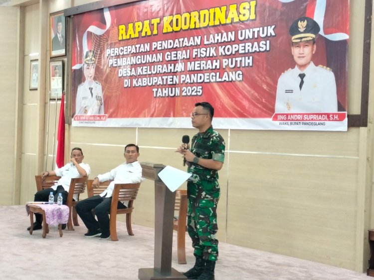 Dandim 0601/Pandeglang Ajak Pemda Percepat Pendataan Lahan Gerai Koperasi Merah Putih