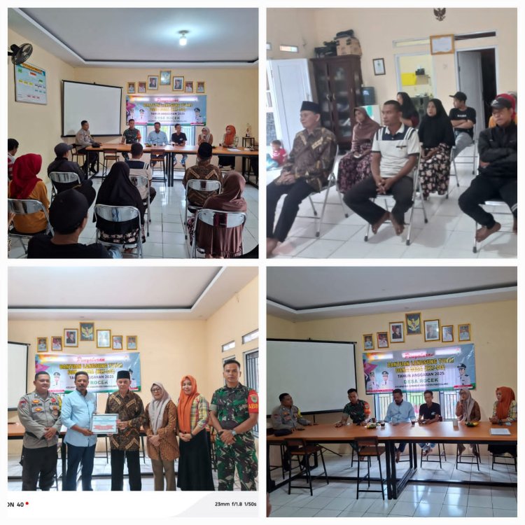 Sertu Iding Babinsa Koramil 0104/Cimanuk Melaksanakan Pendampingan Penyaluran Bantuan Langsung Tunai (BLT) Triwulan Akhir Tahun 2025 di Desa Rocek Kecamatan Cimanuk