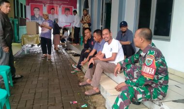 Babinsa Koramil 0101/Pandeglang Monitoring Pelaksanaan Pemilihan Ketua RW Ciekek Babakan 06 Kelurahan Karaton