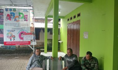 SERKA ARPAN BABINSA KORAMIL 0113/CIBALIUNG LAKSANAKAN ANJANGSANA DENGAN KEPALA DESA MENDUNG
