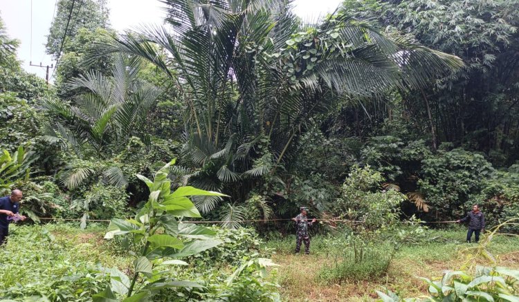 Babinsa Koramil 0110/Labuan Laksanakan Pengukuran Lahan KDMP di Desa Cinoyong