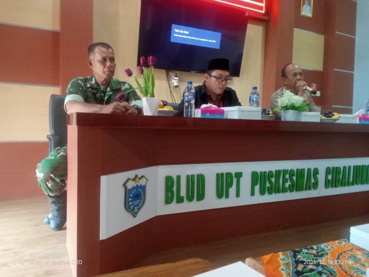 Babinsa Koramil 0113/Cibaliung Hadiri Lokakarya Mini UPT Puskesmas Kecamatan Cibaliung Tahun 2025