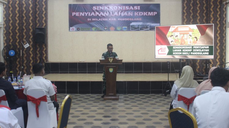 Dandim 0601/Pandeglang Pimpin Rapat Sinkronisasi Penyiapan Lahan KDKMP di Kabupaten Pandeglang