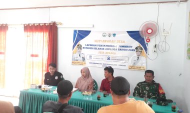 Babinsa Koramil 0102/Cadasari Laksanakan Komsos Bersama Kepala Desa Awilega Bahas Ketahanan Pangan dan LPJ BUMDes