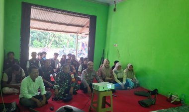 Danramil Munjul Hadiri VICON Panen Raya dan Pengumuman Swasembada Pangan oleh Presiden RI