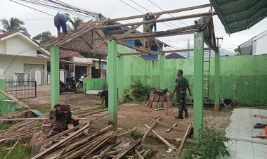 DANRAMIL 0103/BANJAR LANJUTKAN RENOVASI KANTOR DAN MES KORAMIL TAHAP KE-2