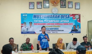 Babinsa Koramil 0108/Bojong Hadiri Musdes dan Laporan Pertanggungjawaban BUMDes Desa Banyumas
