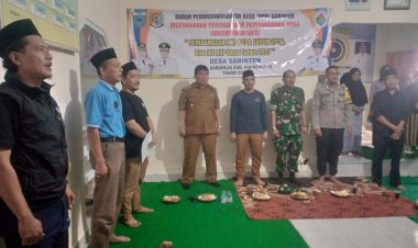 Serka Yusup Saepuddin Babinsa Koramil 0103/Banjar Hadiri Musrenbang Desa Saninten TA 2026